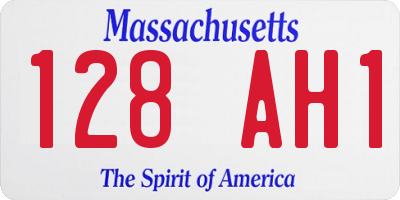 MA license plate 128AH1