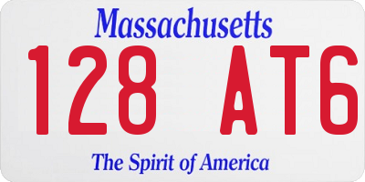 MA license plate 128AT6
