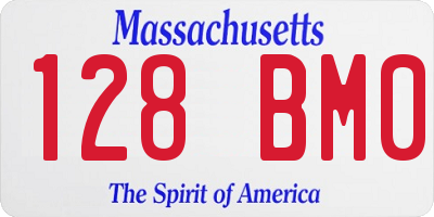 MA license plate 128BM0