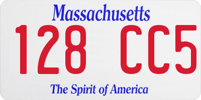MA license plate 128CC5