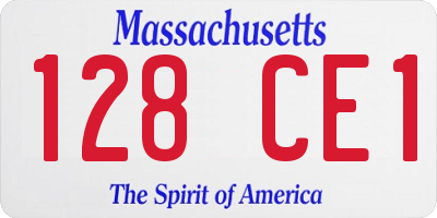 MA license plate 128CE1