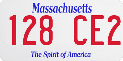 MA license plate 128CE2