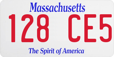 MA license plate 128CE5