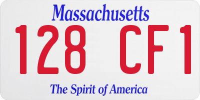MA license plate 128CF1