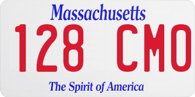 MA license plate 128CM0