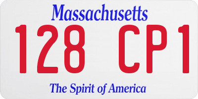 MA license plate 128CP1