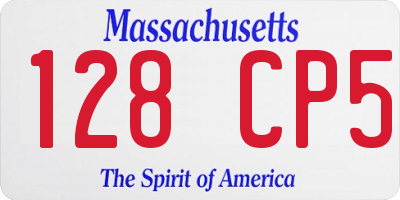 MA license plate 128CP5