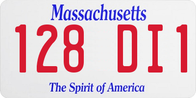 MA license plate 128DI1