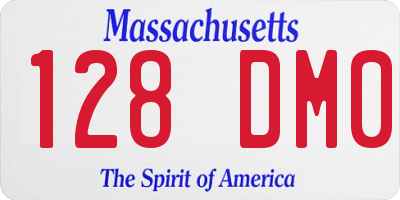 MA license plate 128DM0