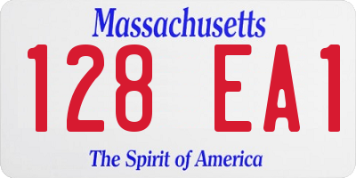 MA license plate 128EA1