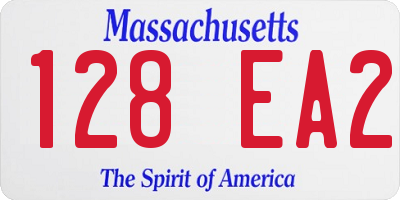 MA license plate 128EA2