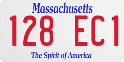 MA license plate 128EC1