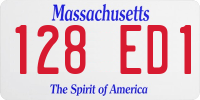 MA license plate 128ED1