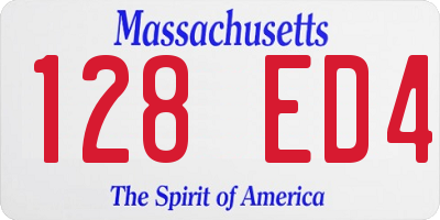 MA license plate 128ED4