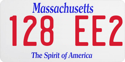MA license plate 128EE2