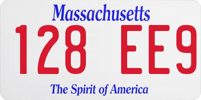 MA license plate 128EE9