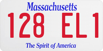 MA license plate 128EL1