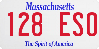 MA license plate 128ES0