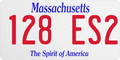 MA license plate 128ES2