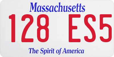 MA license plate 128ES5