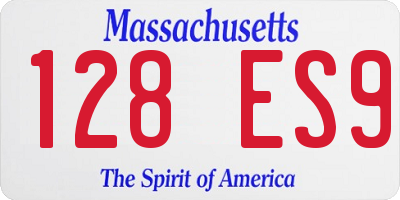 MA license plate 128ES9