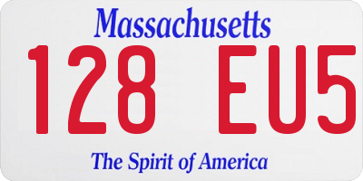 MA license plate 128EU5