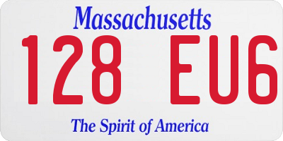 MA license plate 128EU6