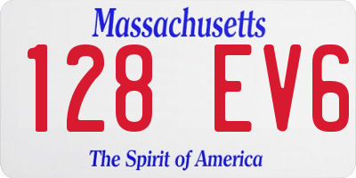 MA license plate 128EV6