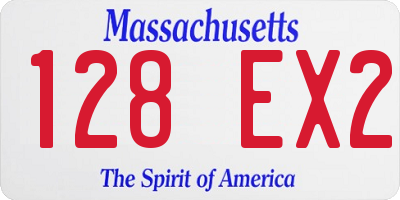 MA license plate 128EX2