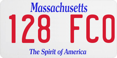 MA license plate 128FC0