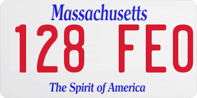 MA license plate 128FE0