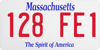 MA license plate 128FE1