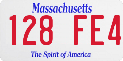 MA license plate 128FE4