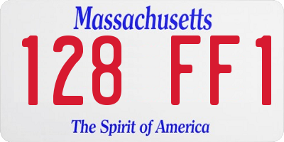 MA license plate 128FF1