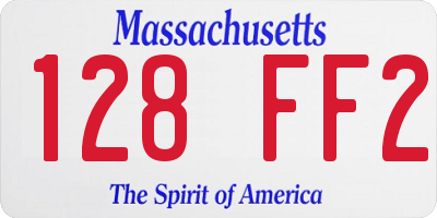 MA license plate 128FF2