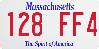 MA license plate 128FF4