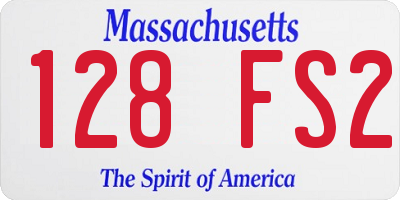 MA license plate 128FS2