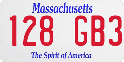 MA license plate 128GB3