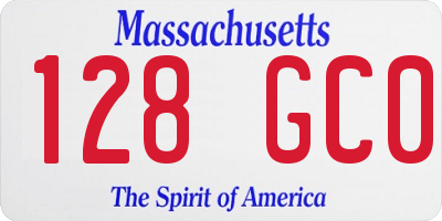 MA license plate 128GC0
