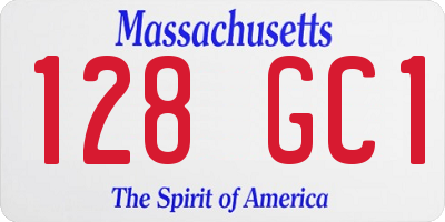 MA license plate 128GC1