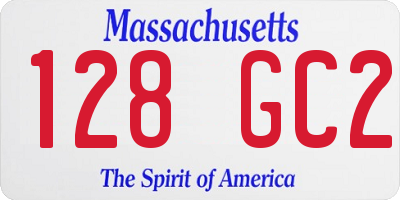 MA license plate 128GC2
