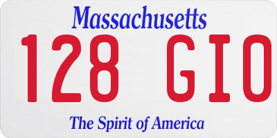MA license plate 128GI0