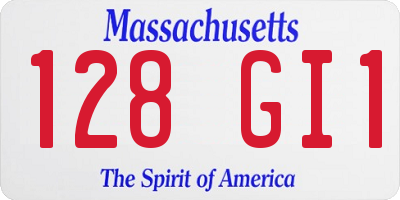 MA license plate 128GI1