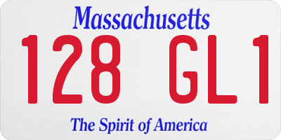MA license plate 128GL1