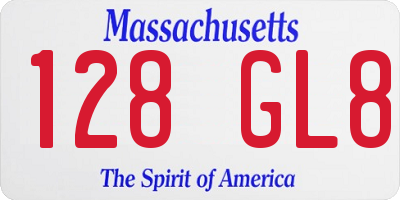 MA license plate 128GL8