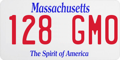 MA license plate 128GM0