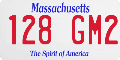 MA license plate 128GM2