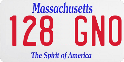 MA license plate 128GN0