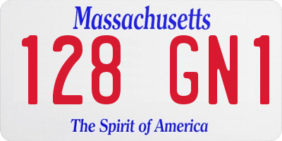 MA license plate 128GN1