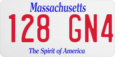 MA license plate 128GN4